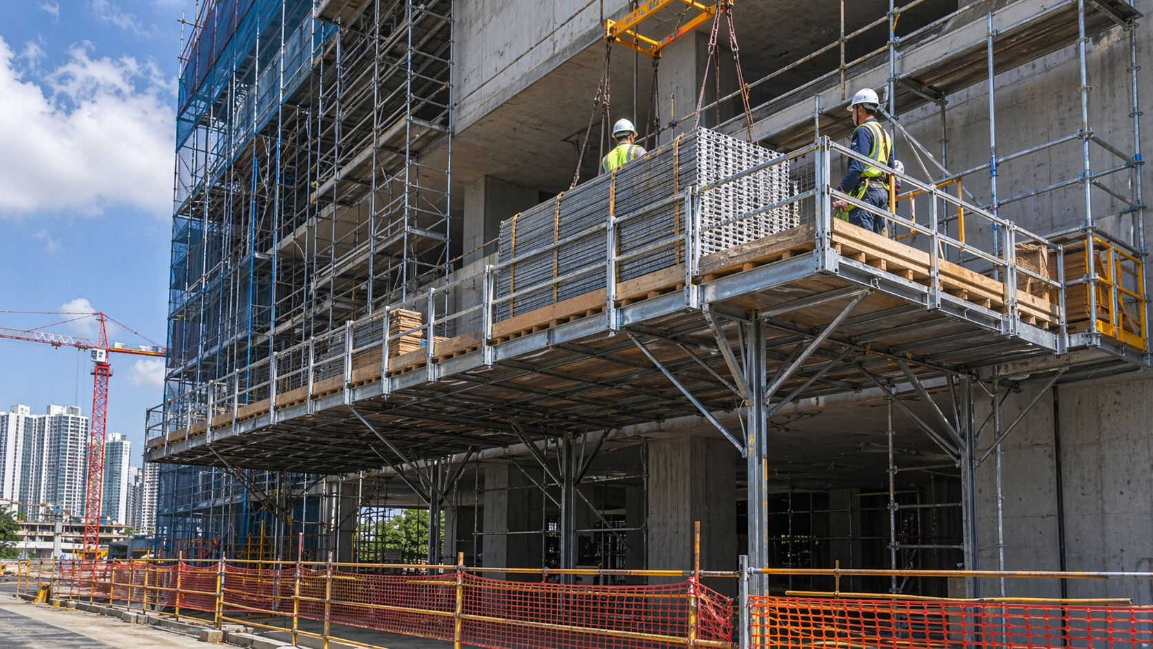 Loading platform scaffold access example